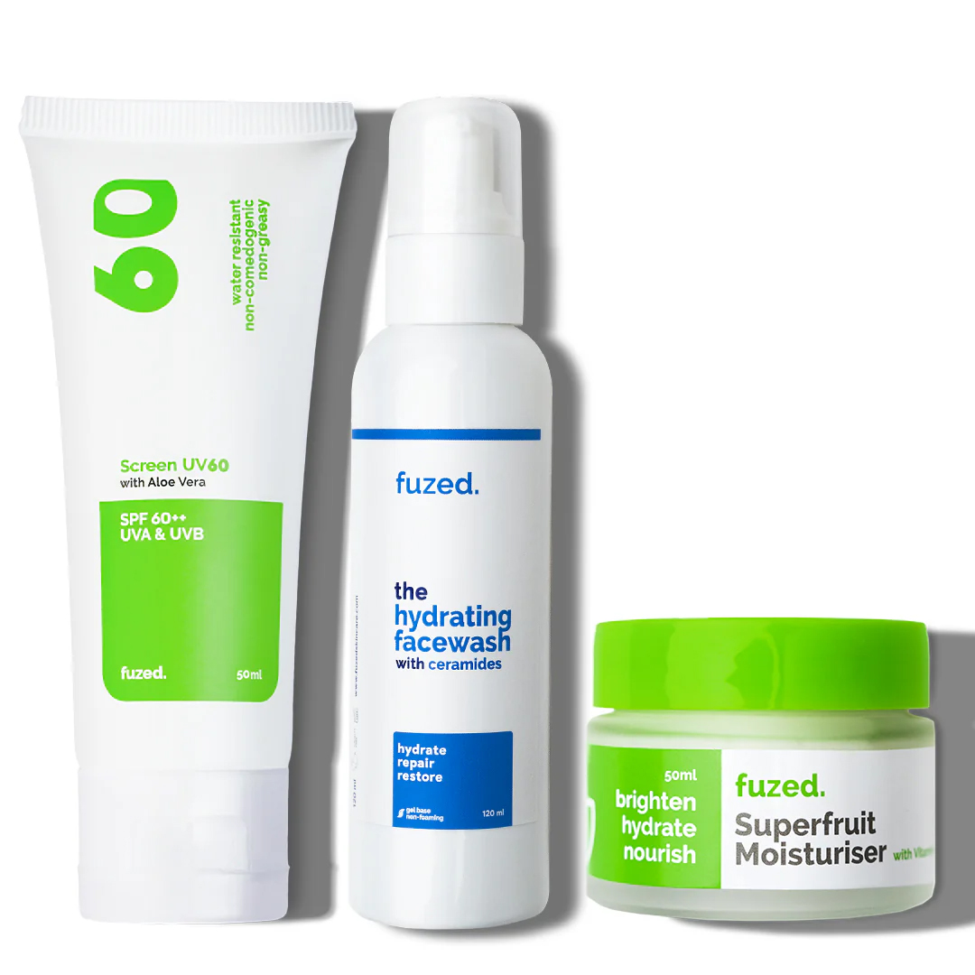 Starter Pack | Screen UV60, Milk Soap, Moisturiser | Fuzed