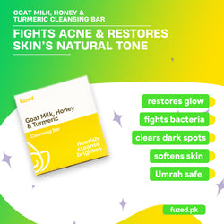 Goat Milk, Honey & Turmeric Cleansing Bar - Fuzed Skincare
